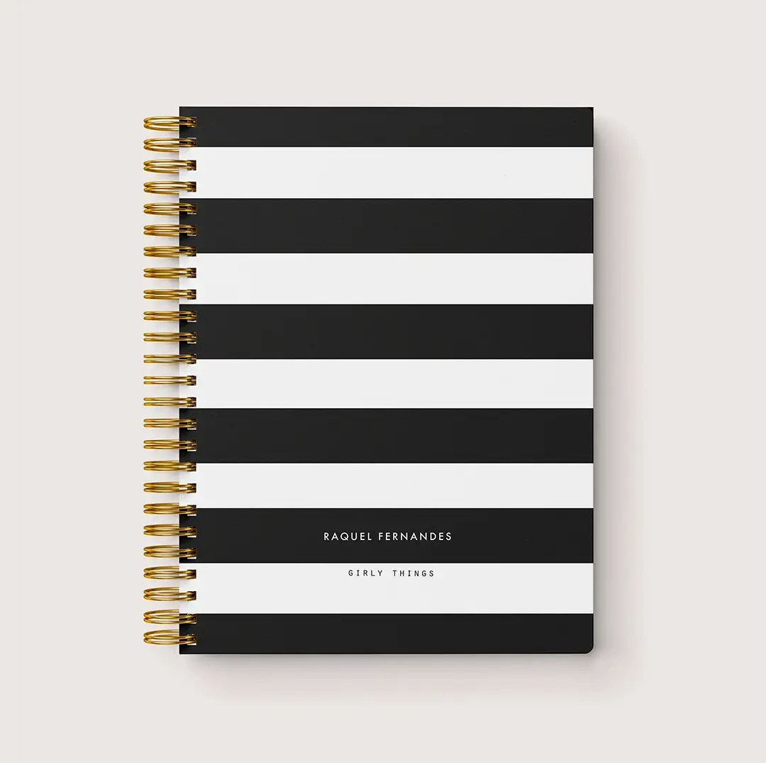 Caderno Personalizado A5 “Elegant Stripes”