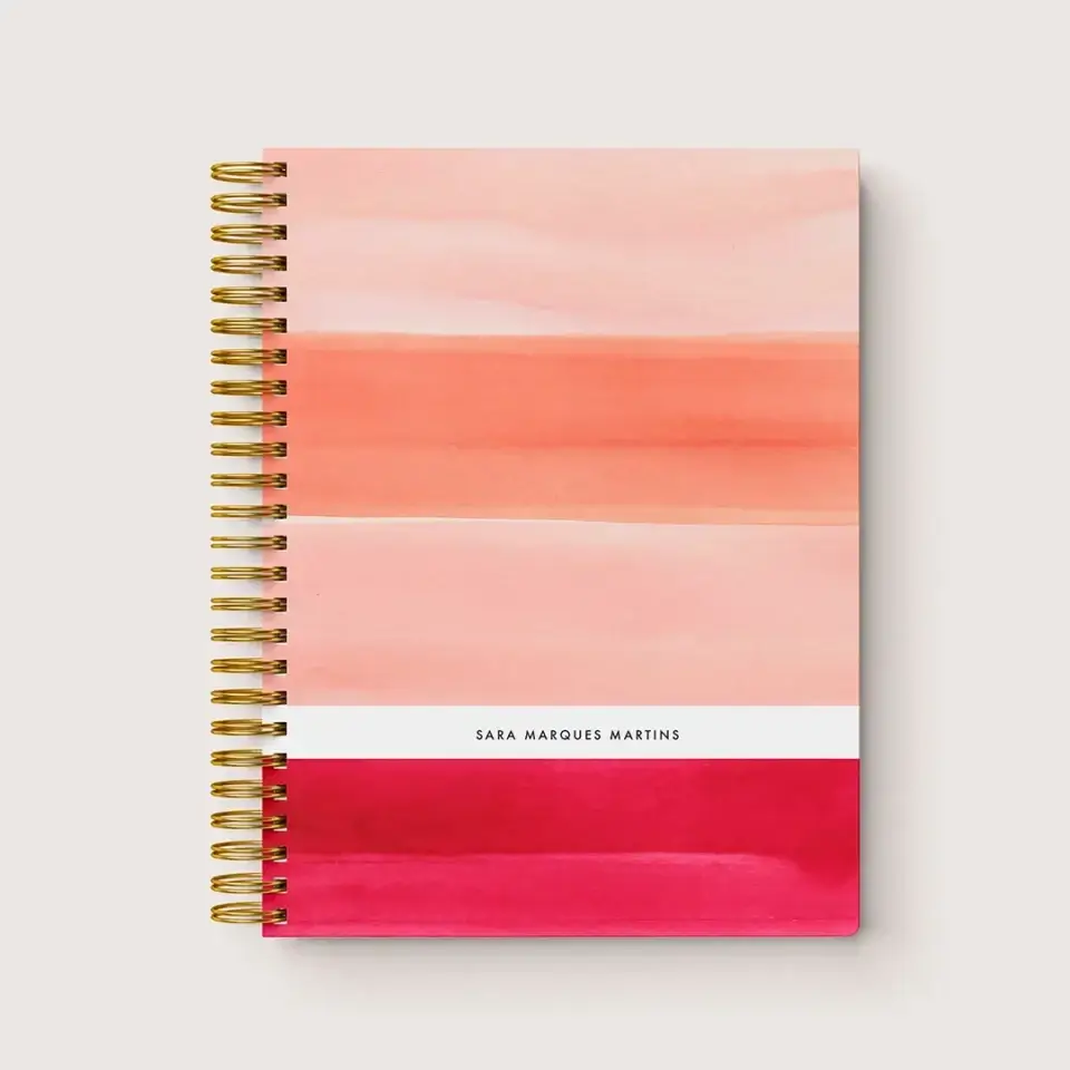 Caderno Personalizado A5 "Royal Tie Dye | Pink"